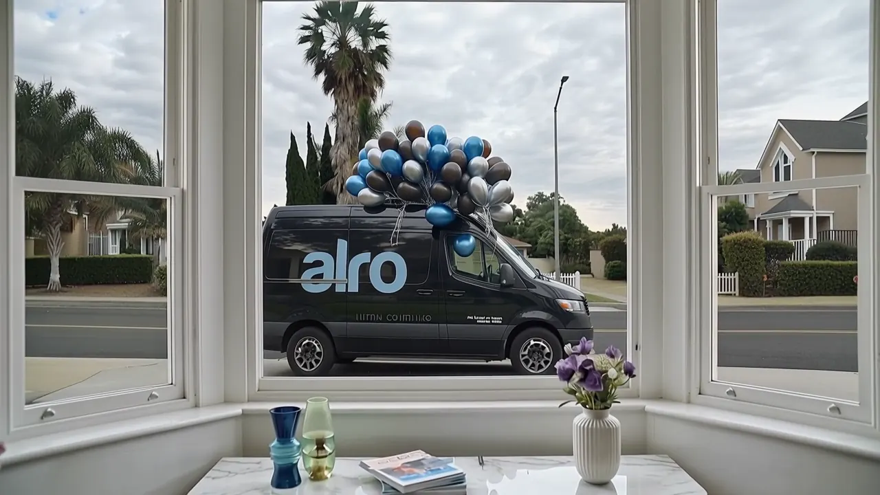 Alro installer working at a tall window